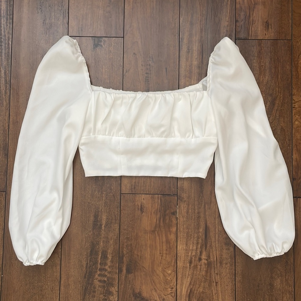 Princess Polly Ariah long sleeve top in white US 6